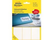 Etikett AVERY 76x39mm handskriv 192st/fp