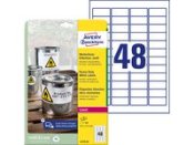 Etikett AVERY 45,7x21,2mm Slitstark 960st/fp