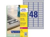 Etikett AVERY 45,7x21,2mm silver 960st/fp