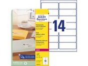 Etikett AVERY 99,1x38,1mm transparent 350st/fp