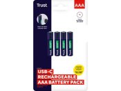 Batteri Laddbar TRUST AAA USB-C 4/fp