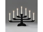 Elljusstake 7 ljus 53x39cm tr svart
