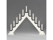 Elljusstake 11 ljus 65,5x51cm tr vit