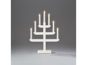 Elljusstake 7 ljus 33x46cm tr vit