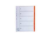 Register plastflik 1-5 orange 20/fp