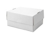 Wellda med lock 305x215x44mm, A4 vit 25st/fp