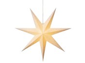 Pappersstjrna 78cm vit broderat mnster