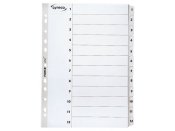 Kartongregister LYRECO A4 1-12 vit
