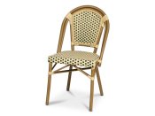 Stol PARIS grn/creme/bambu