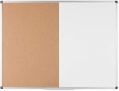 Anslagstavla Kombi Whiteboard/Kork Aluminiumram 90x60cm