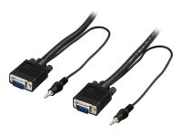  Kabel DELTACO bildskrm VGA+3,5mm 3m 