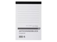  Anteckningsblock A6 100 blad linj perf 
