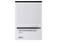  Anteckningsblock A4 100 bl rut hl perf 