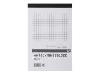  Anteckningsblock A6 100 blad rutat perf 