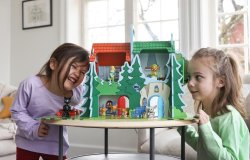 Bamsebyn med lekplatta