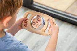 Spegel konkav/konvex tr�handtag