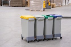 Lock DURABIN med ppning 60L gr