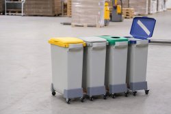 Lock DURABIN 60L fllbart fr papper bl