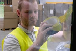 Markeringstejp DURALINE 50mmx33m gul/sv