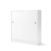 Skp B1200 3xA4 skjutdrrar H132,5cm vit