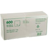 Servett 1-lags 33x33cm vit 600/fp