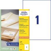 Etikett AVERY 210x297mm 100% �tervunnen 100st/fp