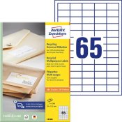 Etikett AVERY 38x21,2mm 100% �tervunnen 6500st/fp