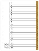 Register plastflik 1-20 brun 10/fp