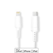Kabel NEDIS Lightning - USB-C 1m vit