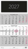 V�ggkalender Triplaner Elegant 2027
