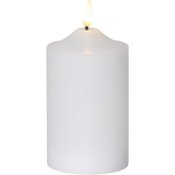 Blockljus STAR TRADING led vit 7,5x15cm