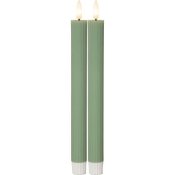 Antikljus STAR T. Stripe gr�n 25cm 2/fp