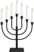 Elljusstake 7 ljus 31x47cm metall svart