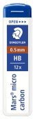 Reservstift STAEDTLER 0,5mm HB 12/FP