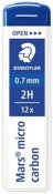 Reservstift STAEDTLER 0,7mm 2H 12/FP