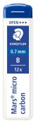 Reservstift STAEDTLER 0,7mm B 12/FP