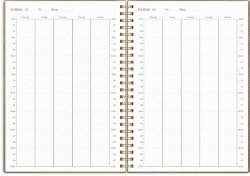 Kalender Study Twist A5 mocca 26/27