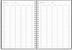 Kalender Study Twist A5 svart 26/27