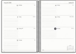 Kalender Organizer & Notes svart 26/27