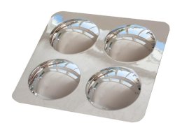 Spegel med 4 konvexa kupoler