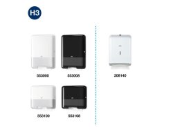 Handduk TORK Advanced H3 2-lag vit 3750/fp