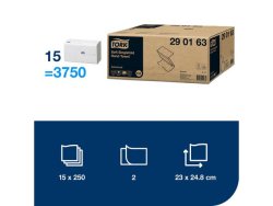 Handduk TORK Advanced H3 2-lag vit 3750/fp