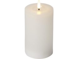 Blockljus STAR T LED Flamme 15cm vit