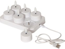 V�rmeljus STAR T Flamme LED m/laddare
