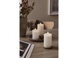 Blockljus STAR T Flamme LED 12,5cm beige