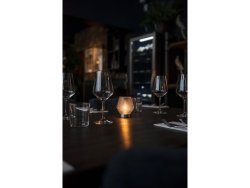 Ljuslykta KONSTSMIDE LED 10x11cm glas