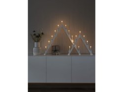 Elljusstake 7 ljus vikbar 56x56 tr vit