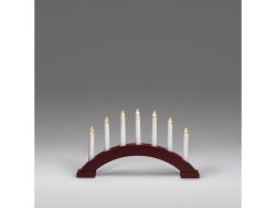 Elljusstake 7 ljus 39x23cm tr rd