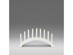 Elljusstake 9 ljus 49x26cm tr vit