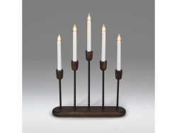 Elljusstake 5 ljus LED 38x53,5cm svart